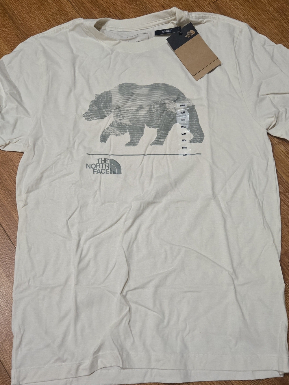 The North Face Men's Bear Graphic Tee in Off-White